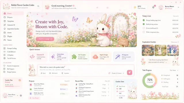 Flower Garden Rabbit
