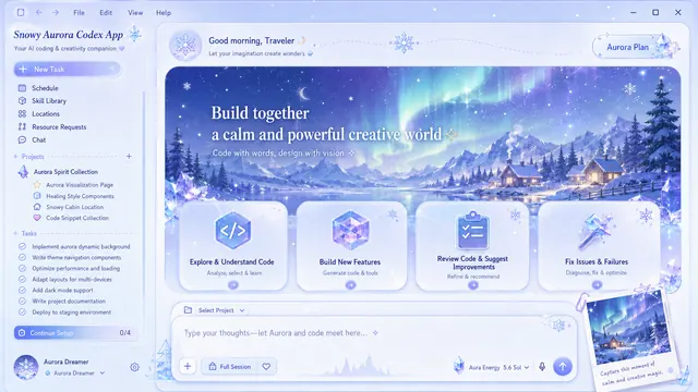 Snowy Aurora